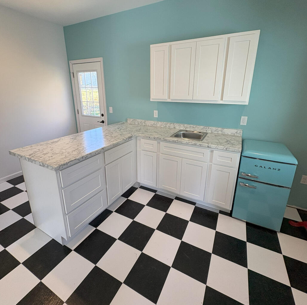 "Darlene's vision of a 1960s-inspired kitchen for her 'She Shed' came to life with vibrant retro charm. A fun and rewarding project that brought timeless style and creativity into her space!"